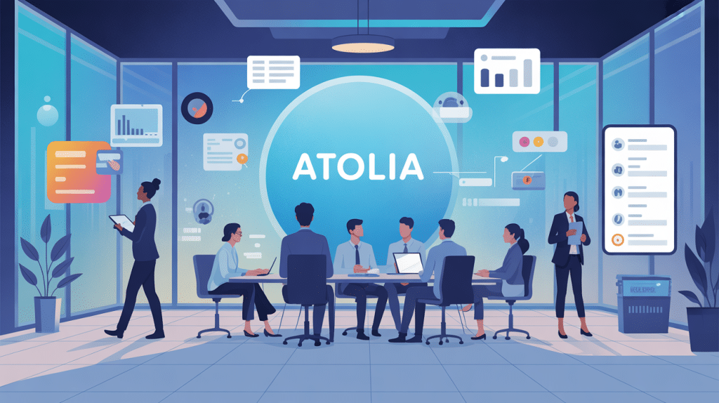 Illustration Atolia travail collaboratif centralisé