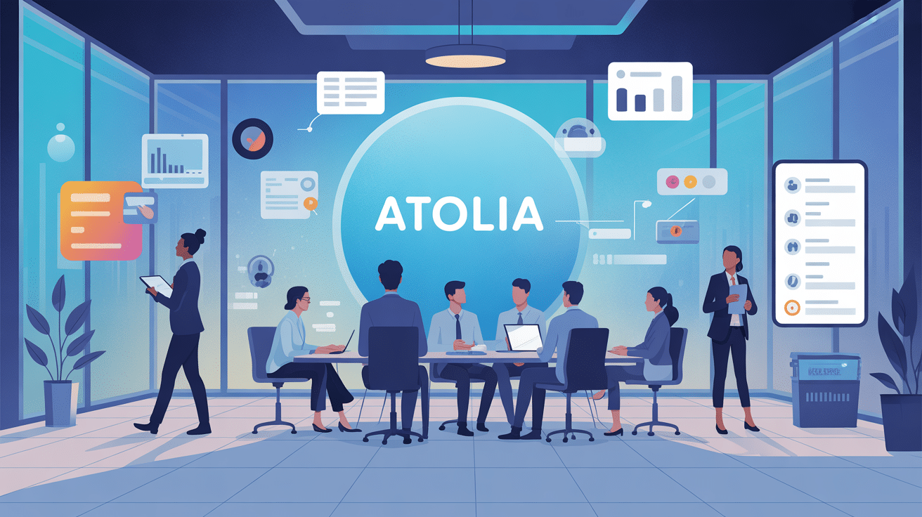 Illustration Atolia travail collaboratif centralisé