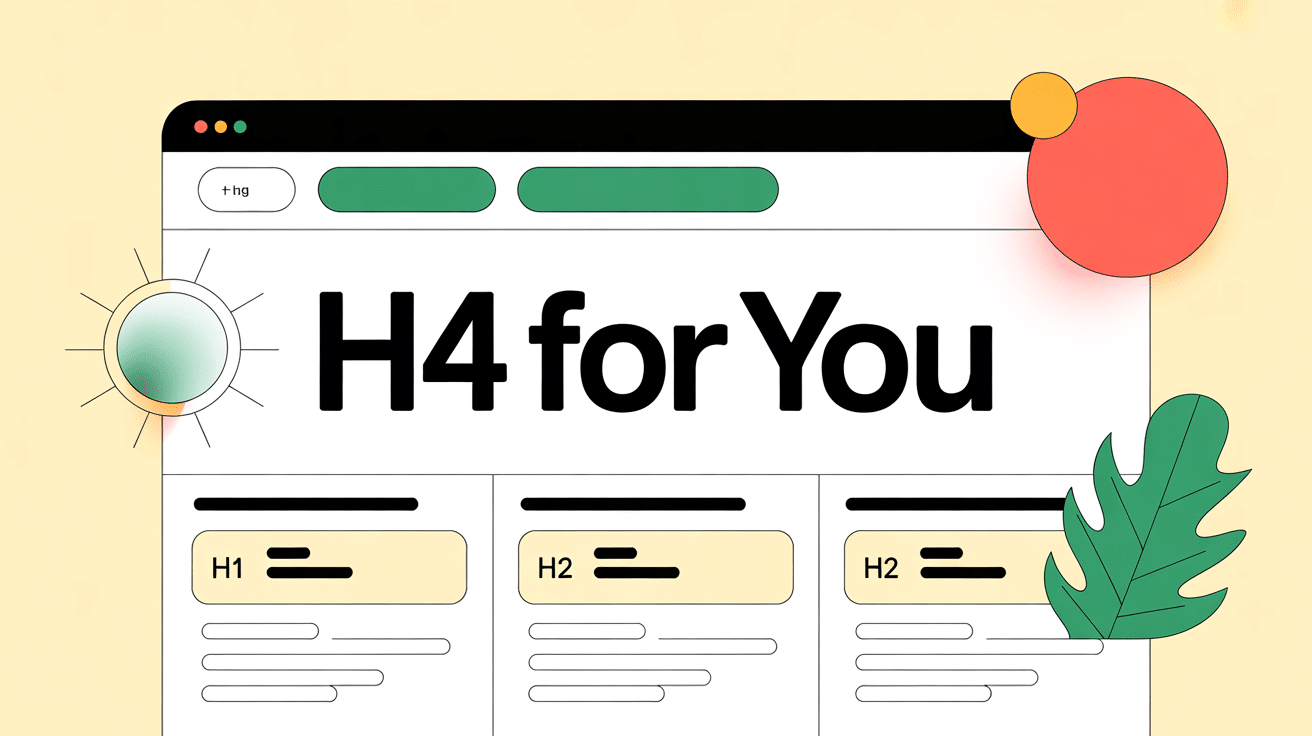 h4 for you optimisation structure balise h4