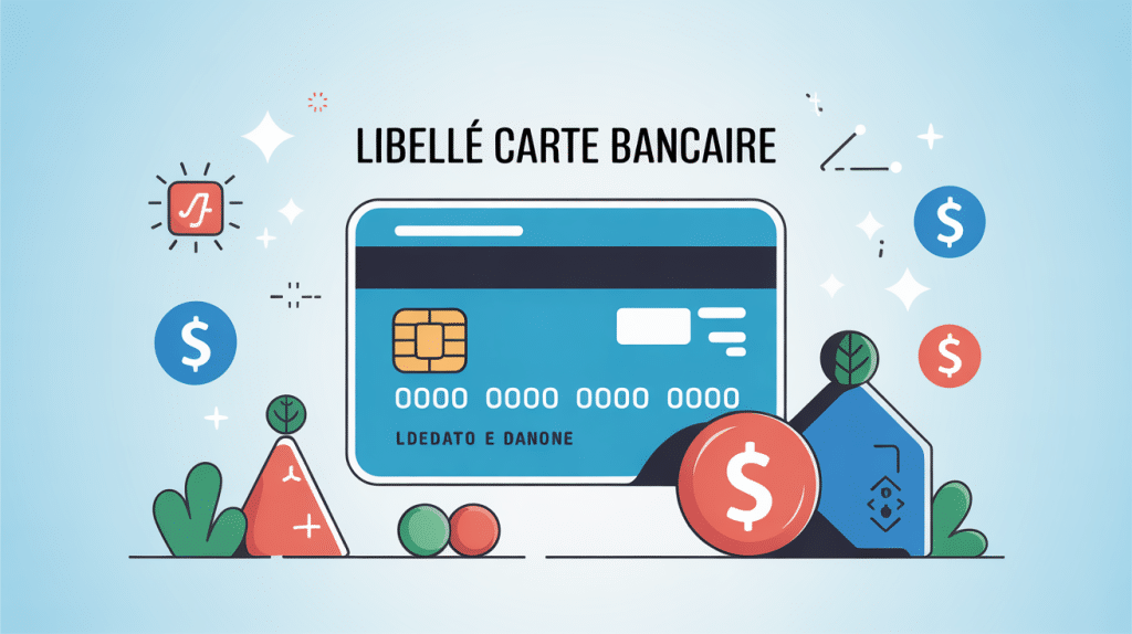 libellé de la carte bancaire exemple illustration vectorielle