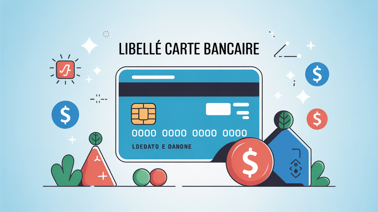 libellé de la carte bancaire exemple illustration vectorielle