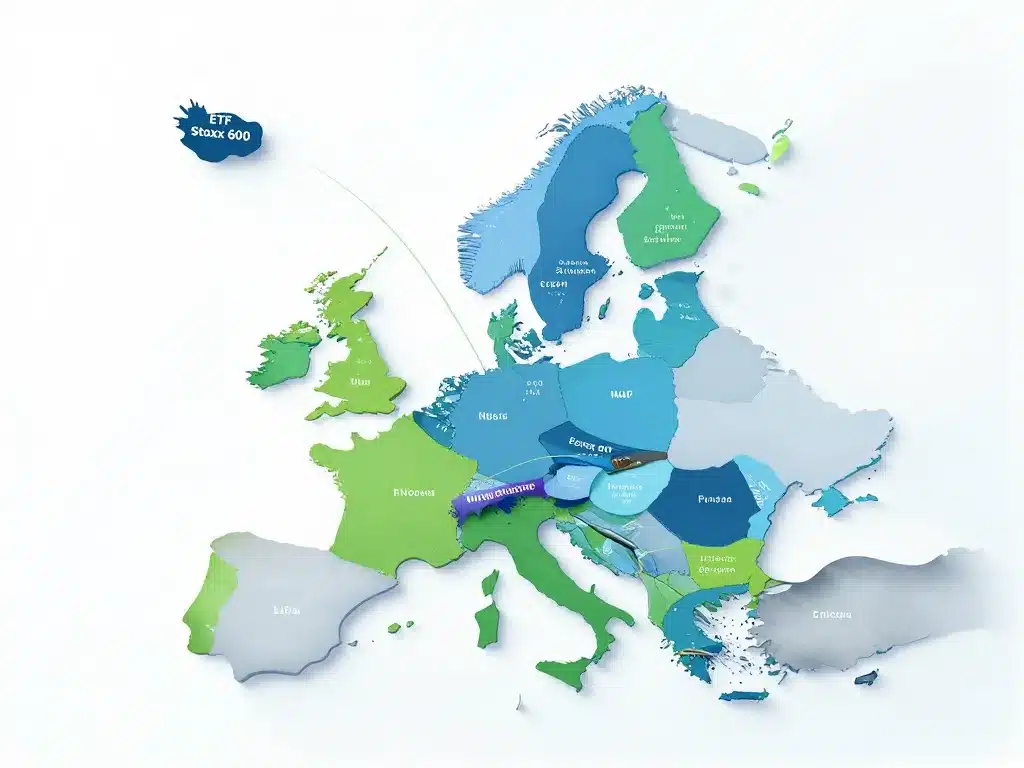 Meilleur ETF Stoxx 600 PEA schéma conceptuel Europe