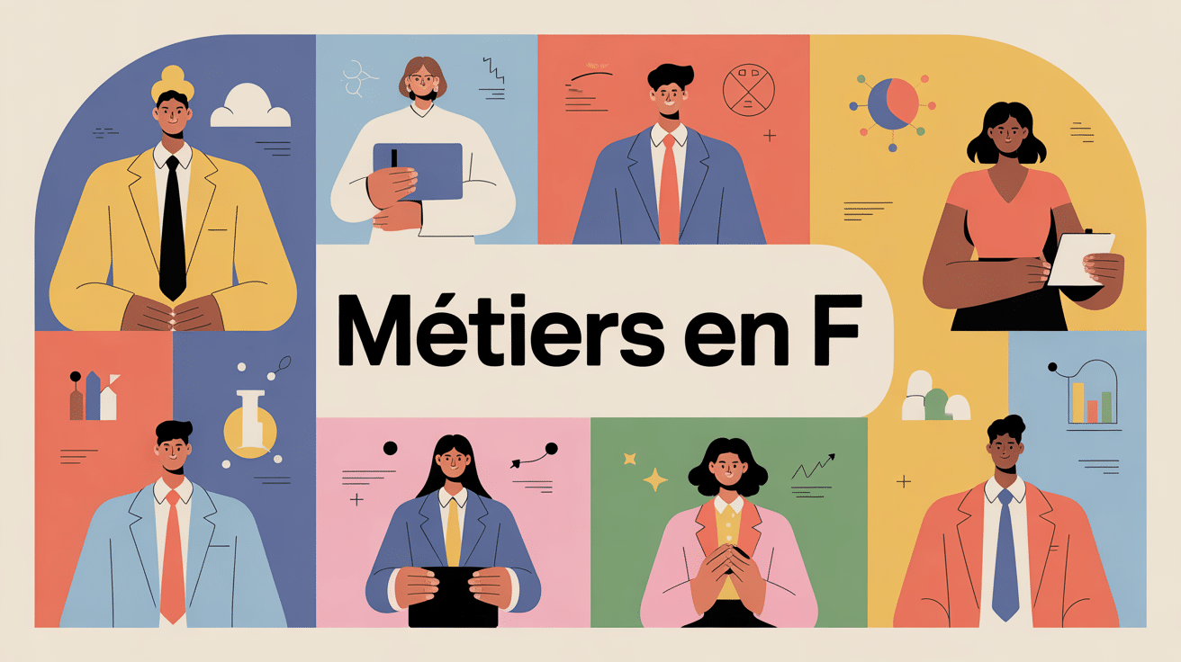 illustration métiers en f secteur finance éducation création