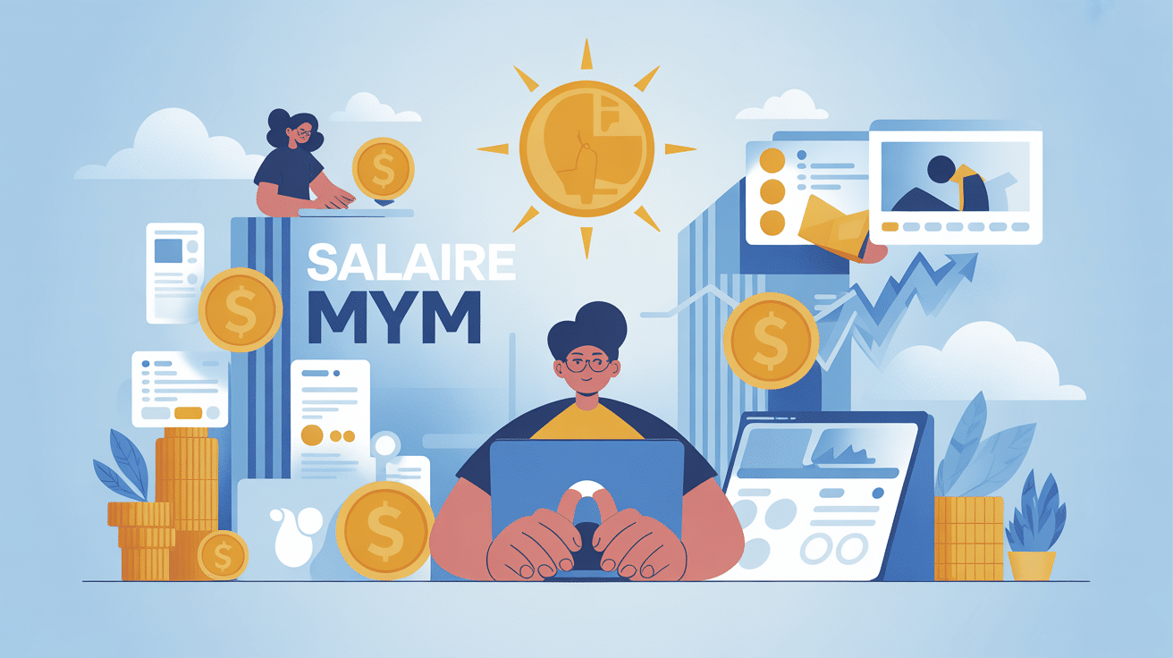 Illustration mym salaire succès indépendant