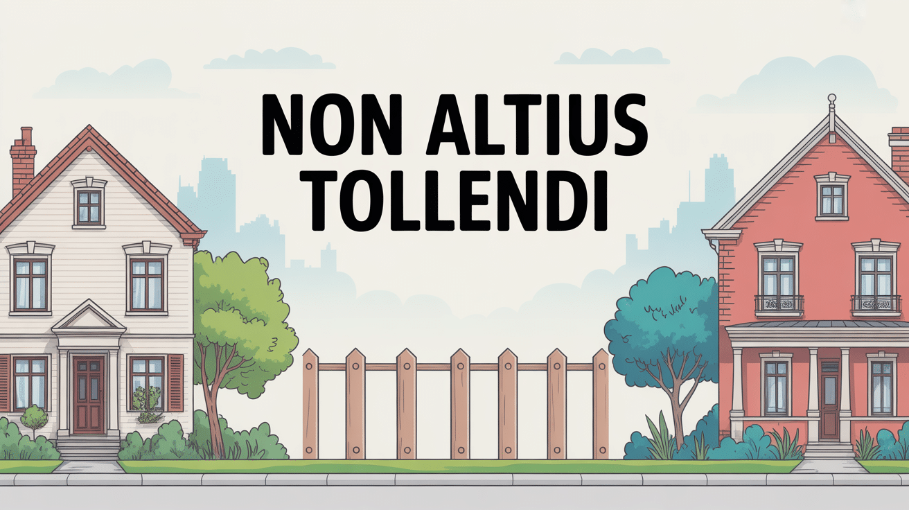 Illustration non altius tollendi limitation hauteur