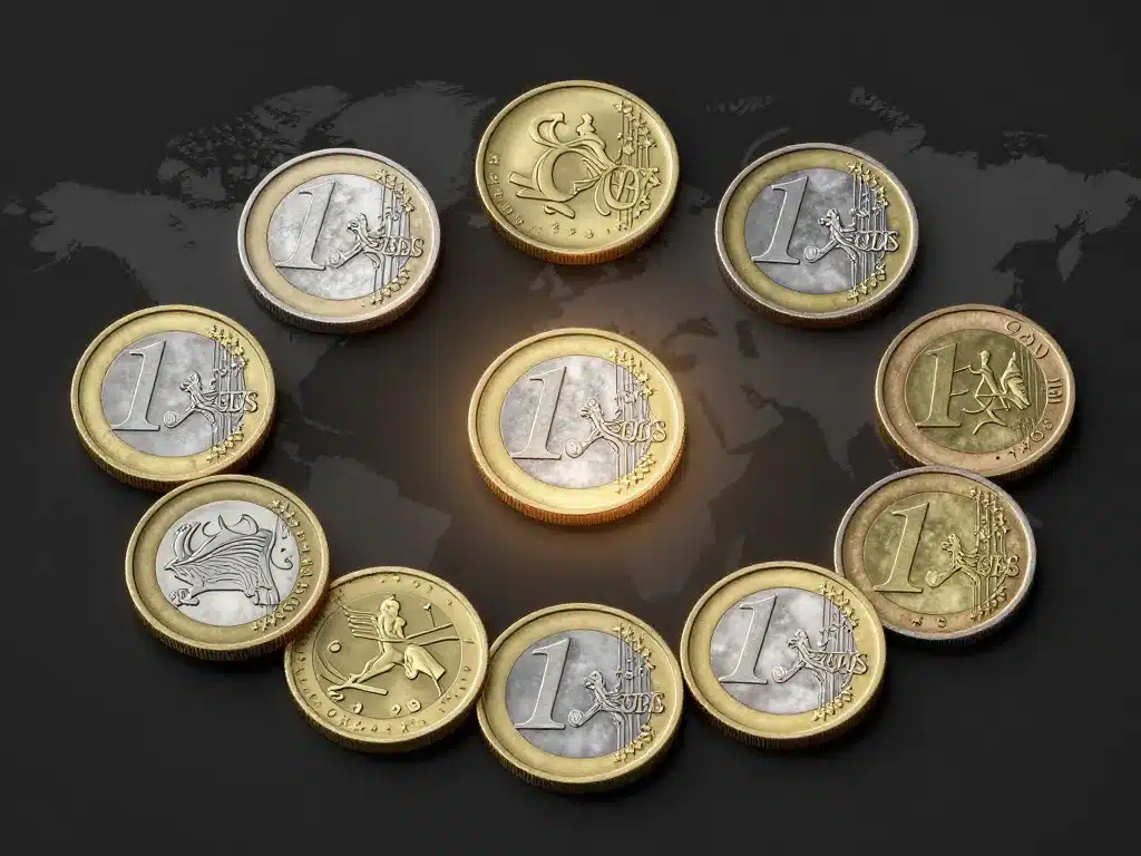 scene piece 1 euro rare pays annees