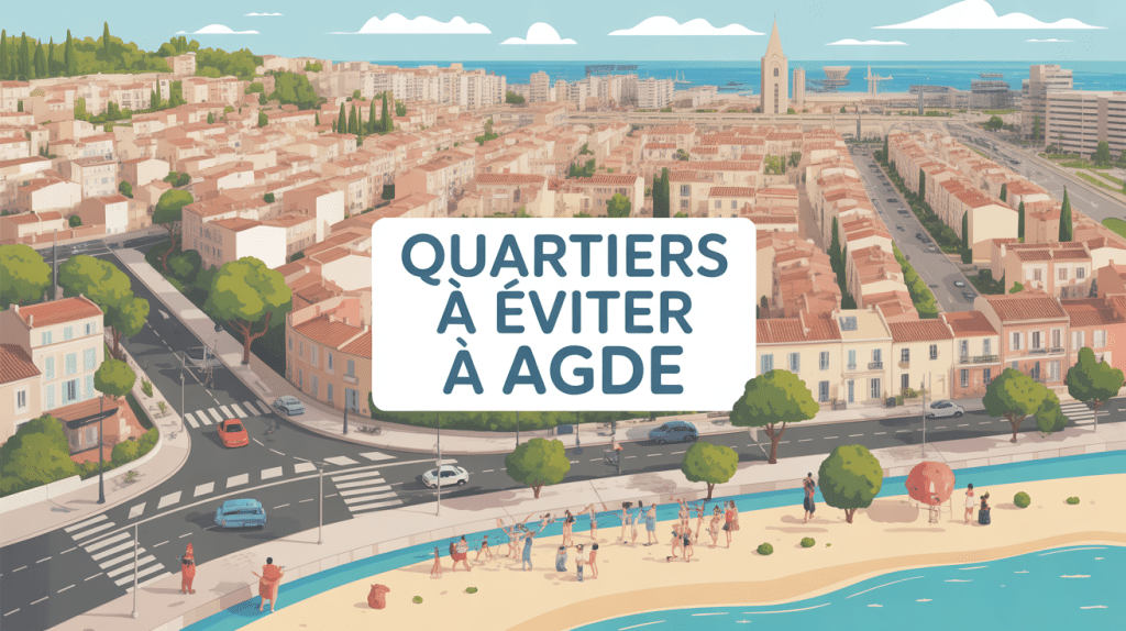 illustration quartiers à éviter à Agde ambiance méditerranéenne