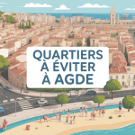 illustration quartiers à éviter à Agde ambiance méditerranéenne