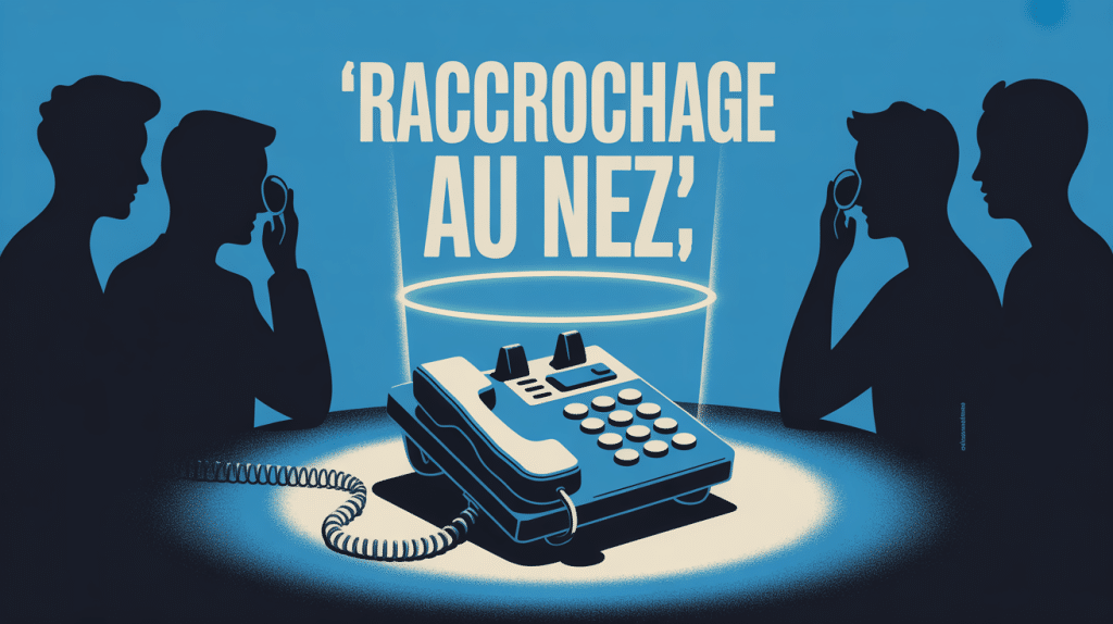 illustration raccrochage au nez téléphone stylisé