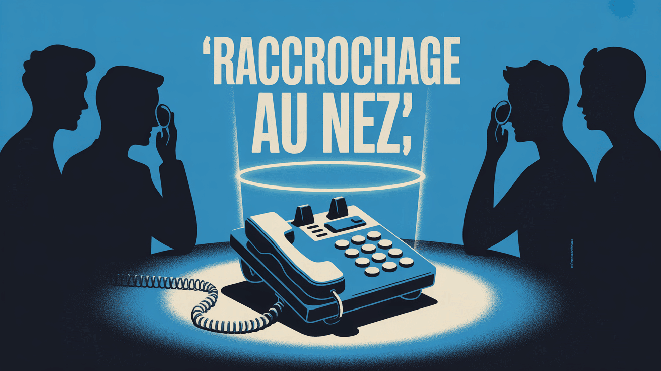 illustration raccrochage au nez téléphone stylisé