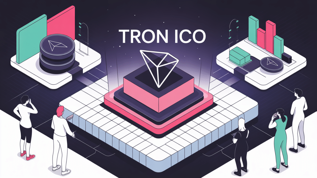 illustration tron ico ecosysteme blockchain