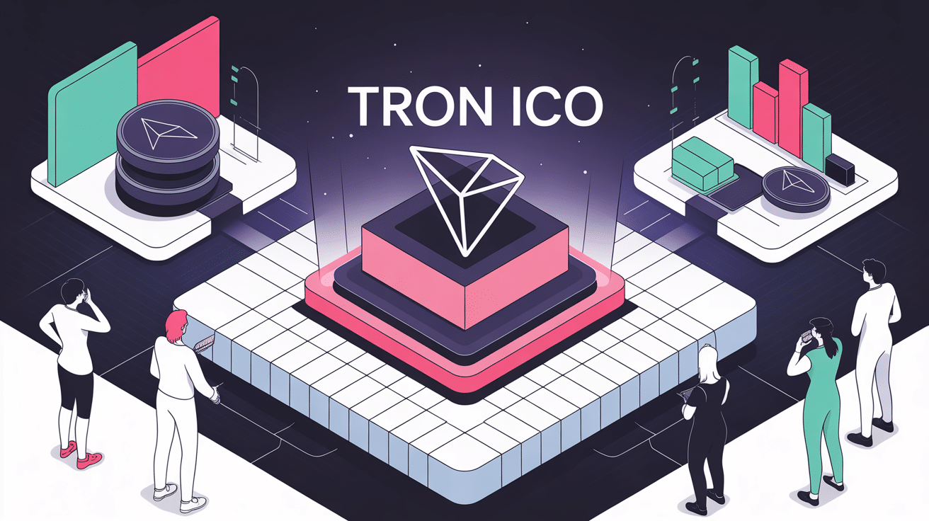 illustration tron ico ecosysteme blockchain