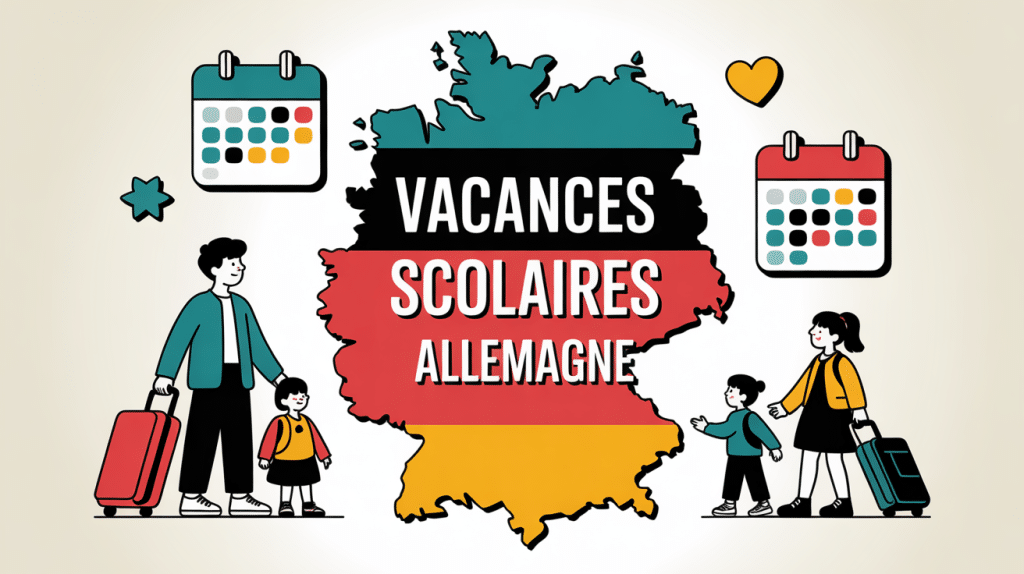 vacances scolaires Allemagne carte abstraite calendrier