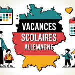 vacances scolaires Allemagne carte abstraite calendrier