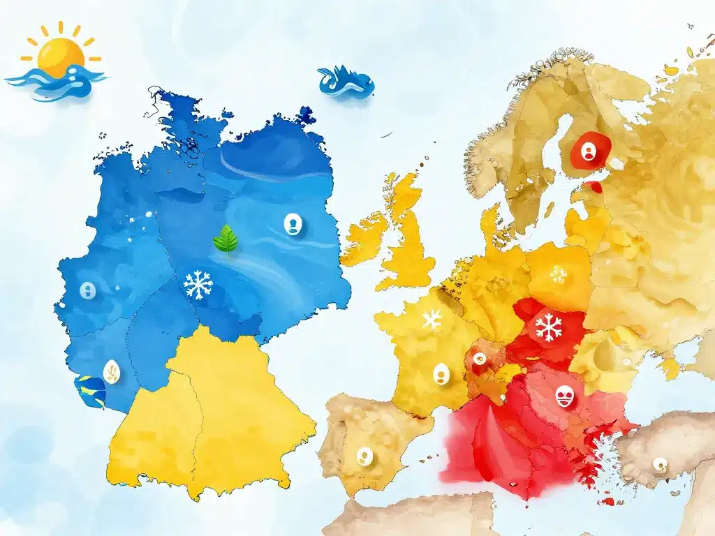 vacances scolaires Allemagne carte nord sud périodes