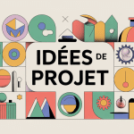 500 idées de projet en illustration centrale colorée