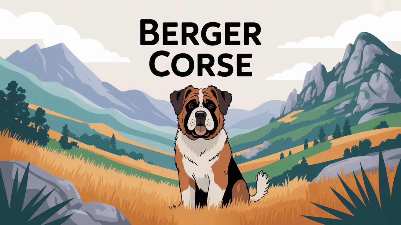 Berger corse dans les montagnes corses, illustration vectorielle