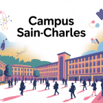 Vue stylisée du campus Saint Charles Aix-Marseille
