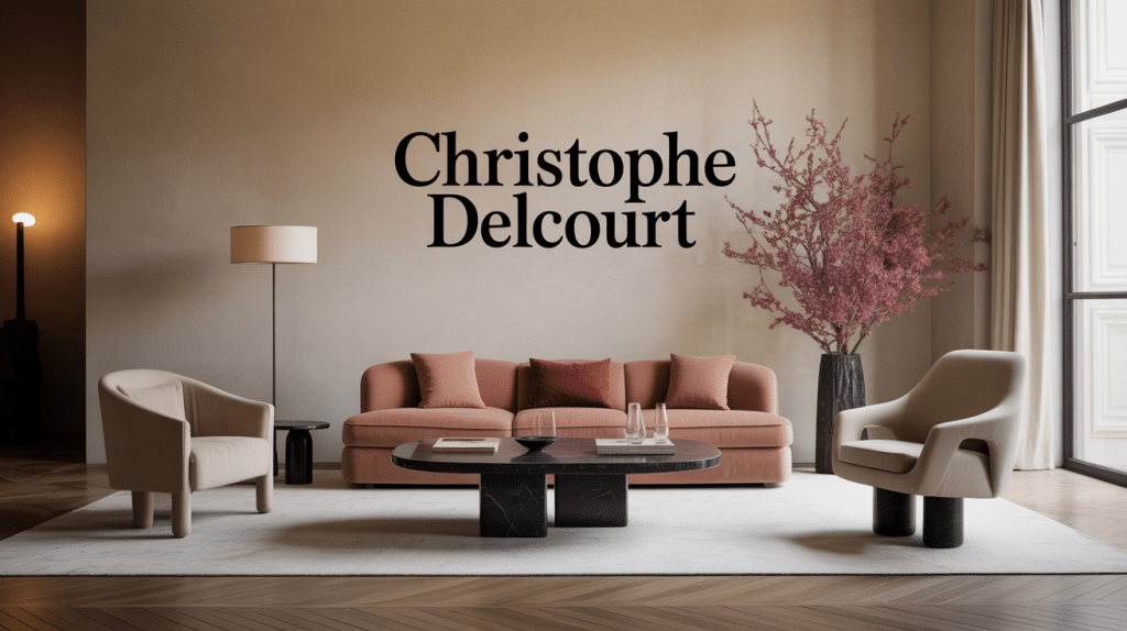 Portrait stylisé Christophe Delcourt design français contemporain