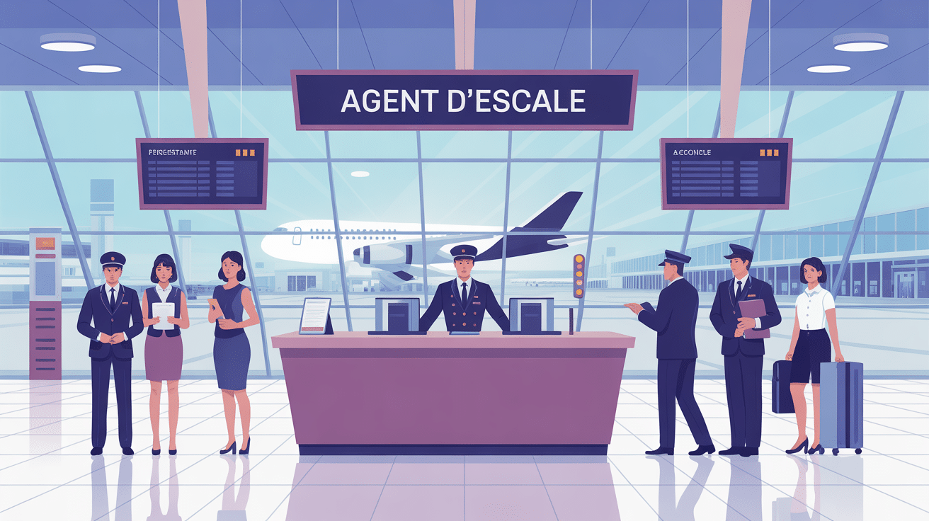 illustration métier comment devenir agent d'escale