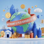Illustration investissement le plus rentable au monde globe