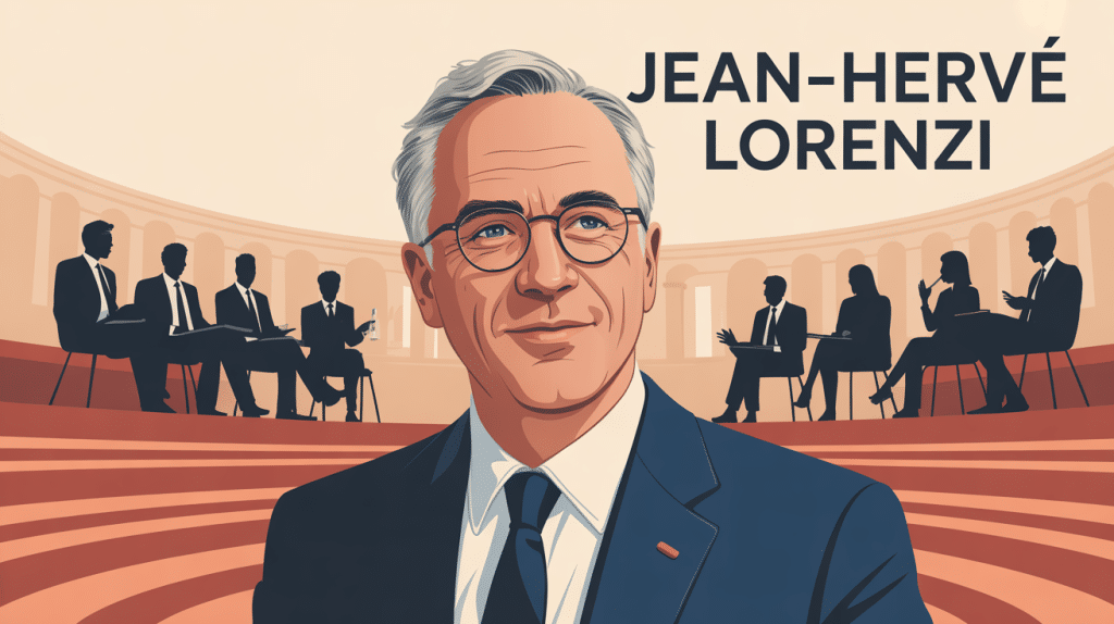 Portrait conceptuel jean hervé lorenzi économiste français