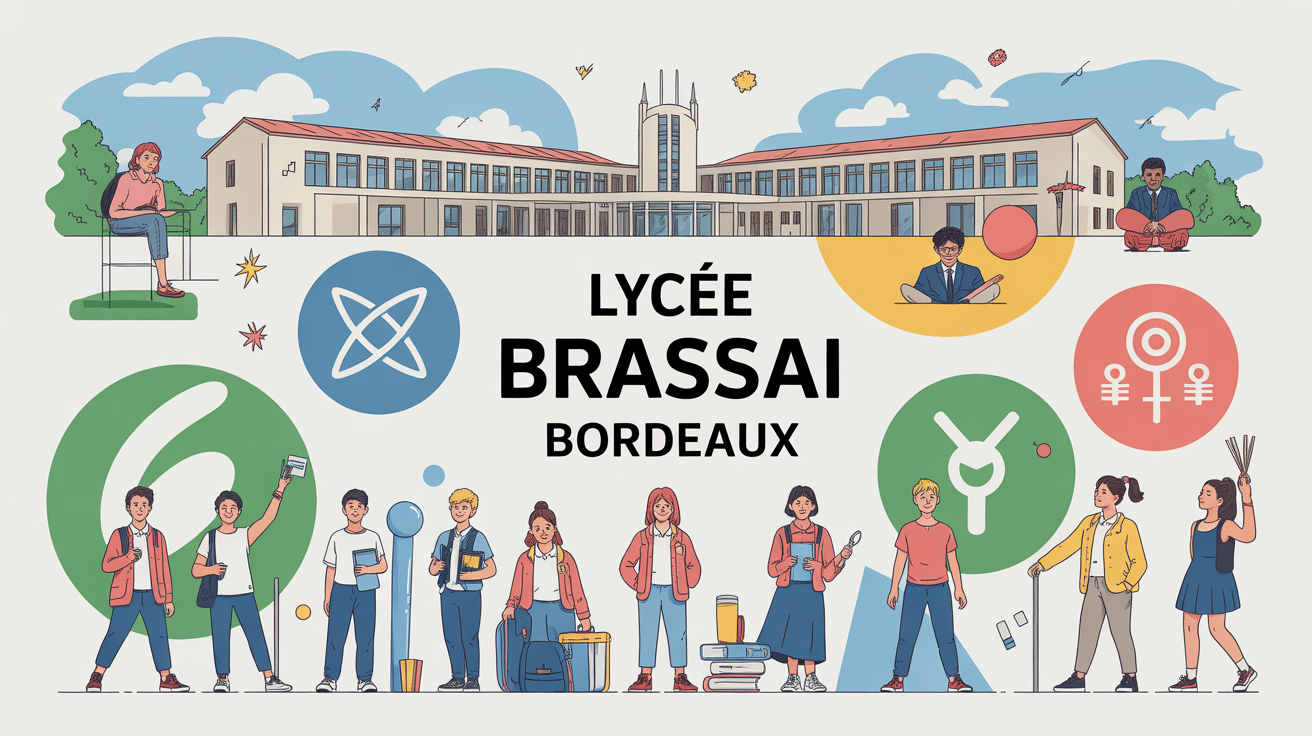 Lycée Brassai Bordeaux ambiance moderne illustration