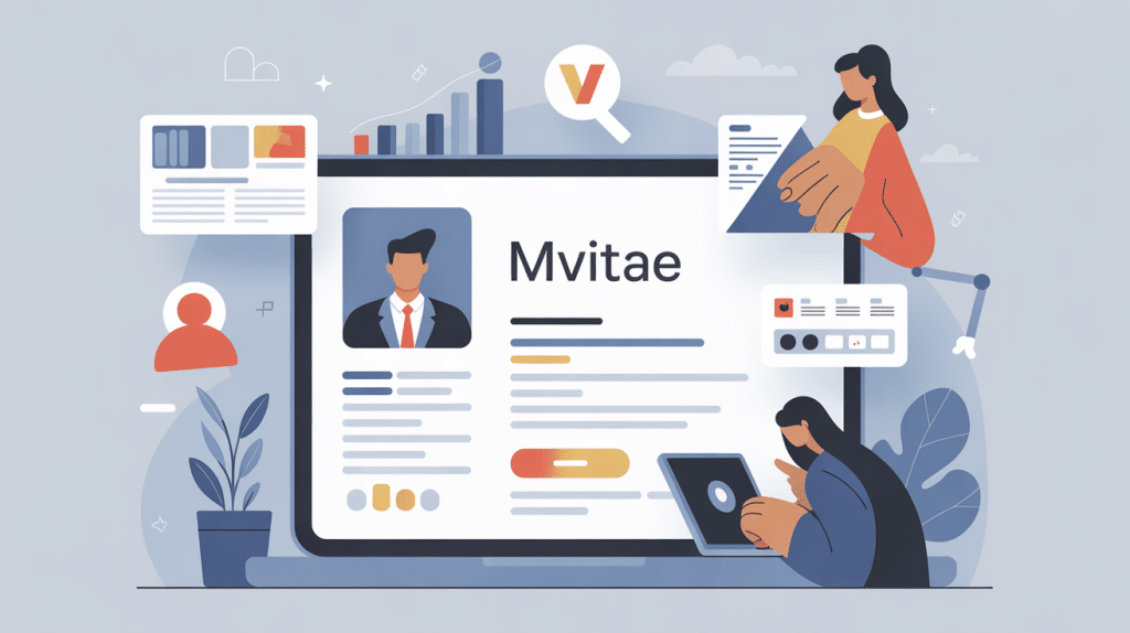 Illustration de Mvitae pour créer un CV en ligne rapidement