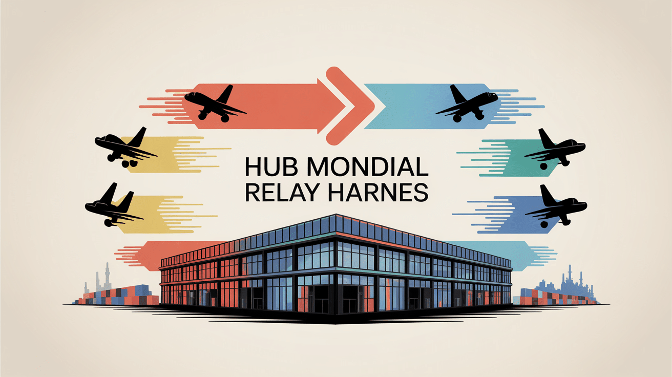 illustration du site hub harnes mondial relay logistique