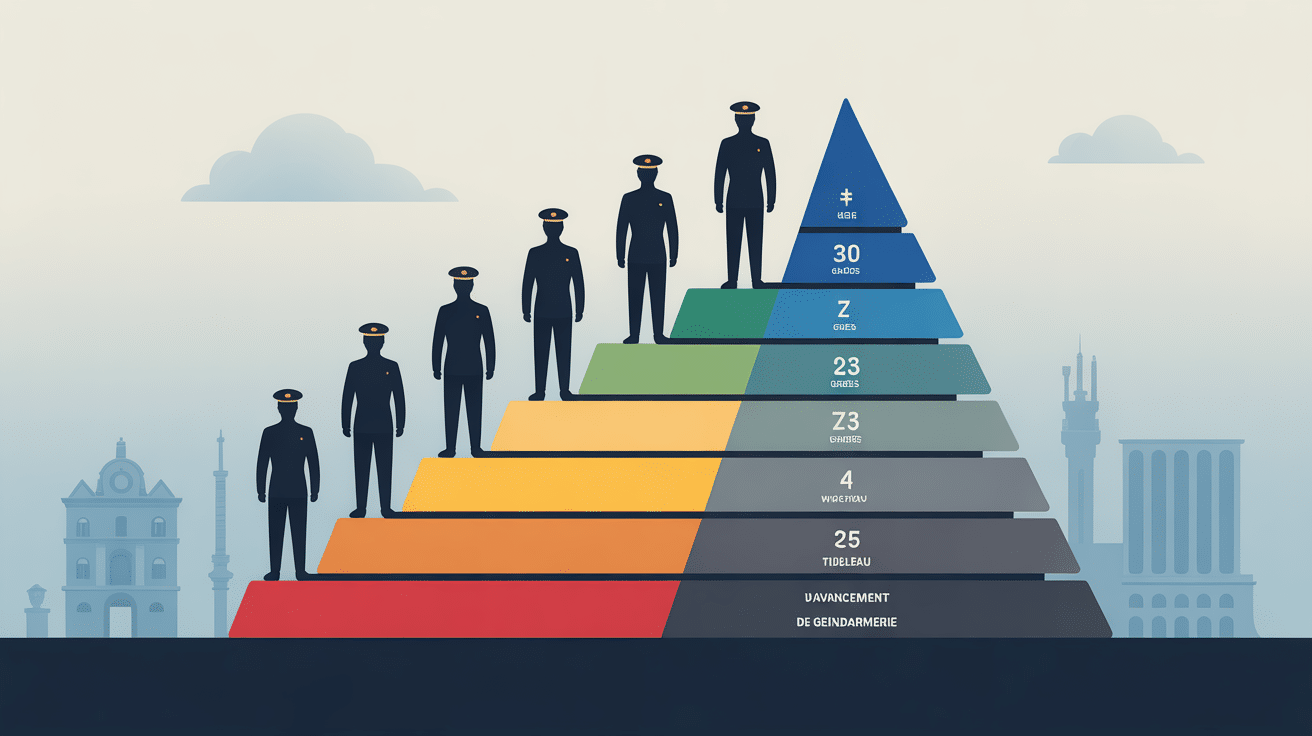 Illustration carrière tableau avancement officiers gendarmerie