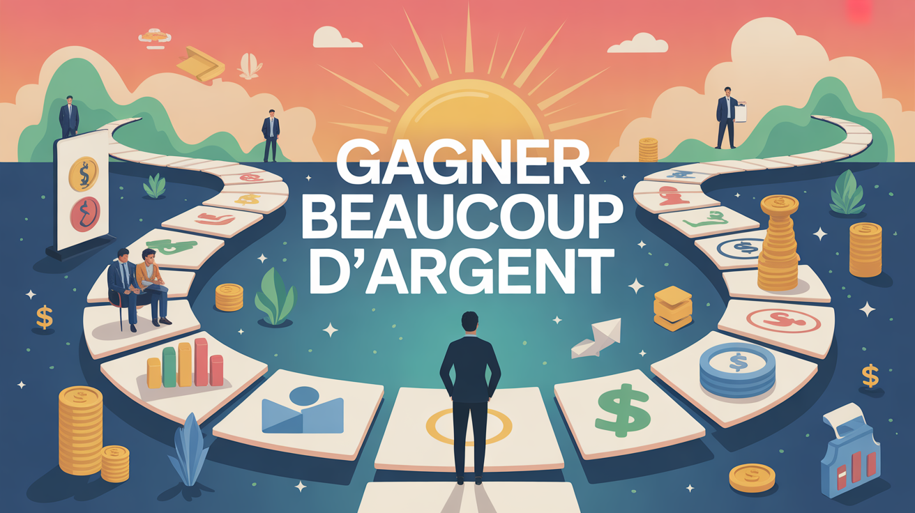 comment gagner beaucoup d argent illustration vecteur chemins business carrière investissement