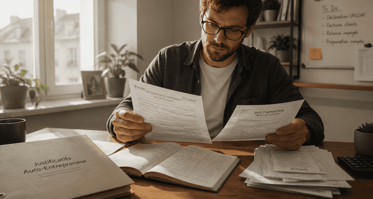 auto entrepreneur fiche de paie justificatifs