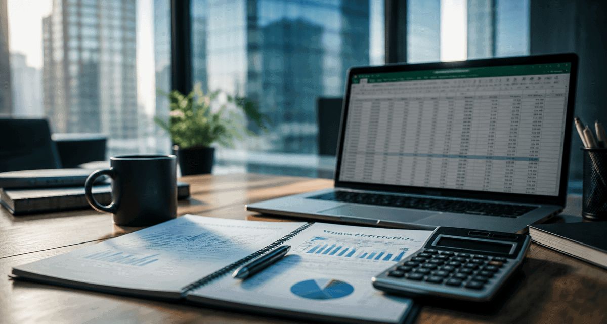 Dossier financier valeur d'entreprise sur table de bureau