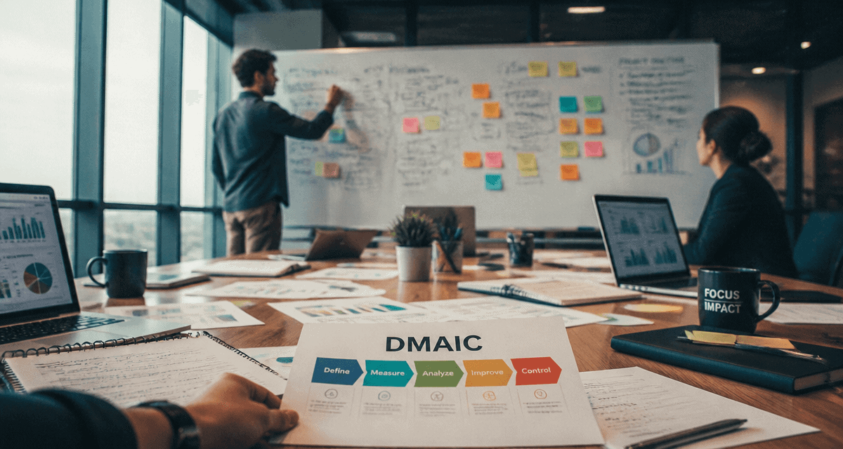 dmaic schéma réunion processus