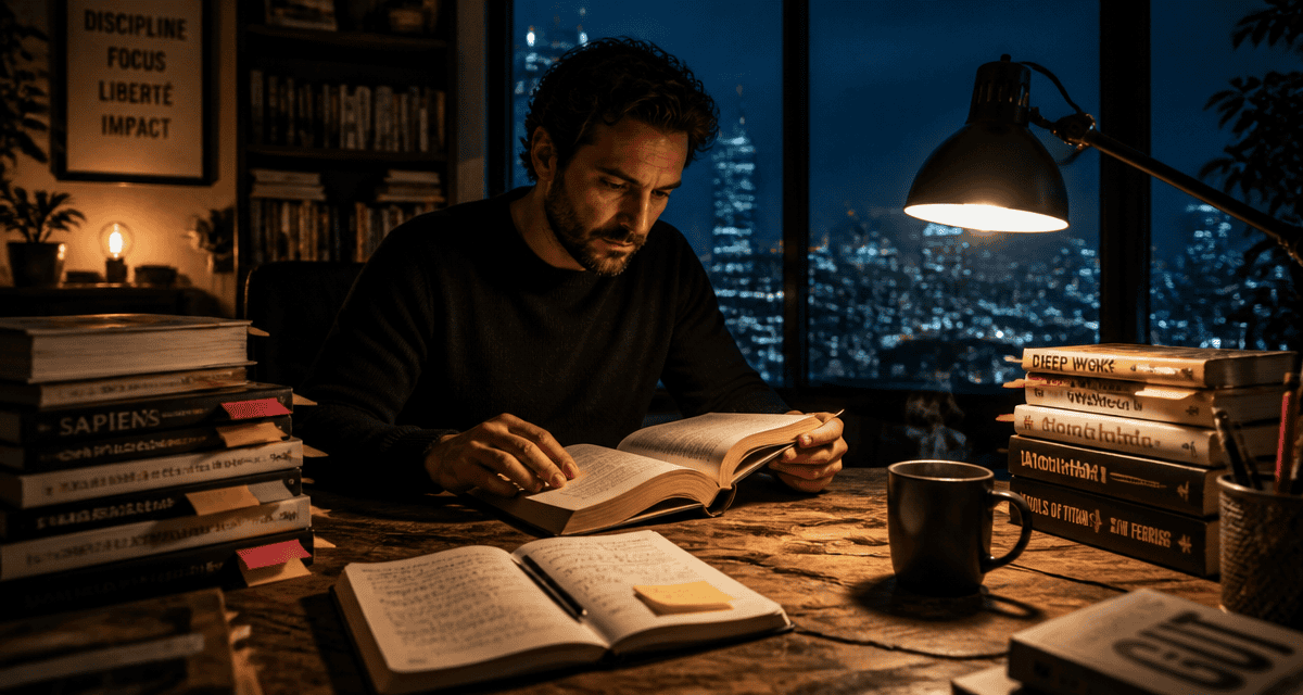 entrepreneuriat livre entrepreneur lisant