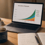 epargne simulation graphique sur ordinateur bureau