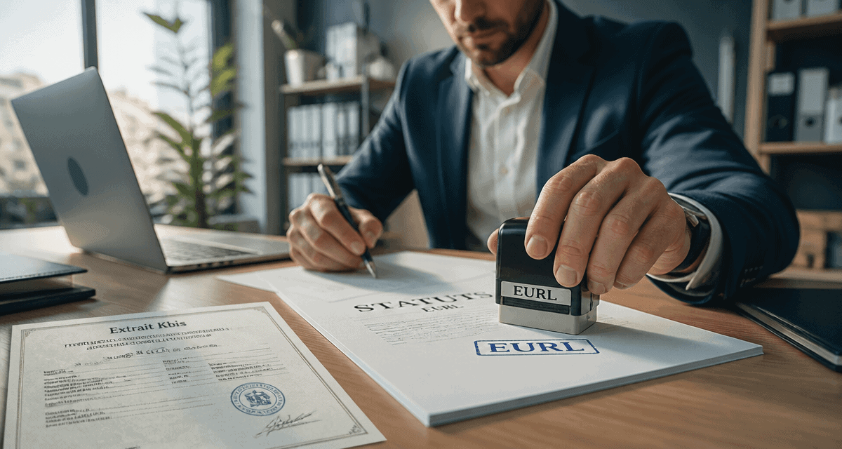 eurl statut entrepreneur signe document