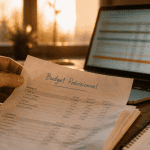 exemple budget prévisionnel sur bureau avec tableau excel