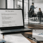 job description sur ordinateur en bureau moderne