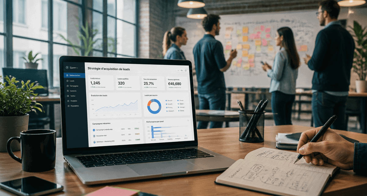 Lead acquisition marketing équipe CRM open space