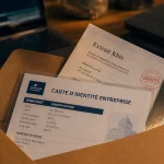 Carte identité entreprise avec SIREN/SIRET et Kbis