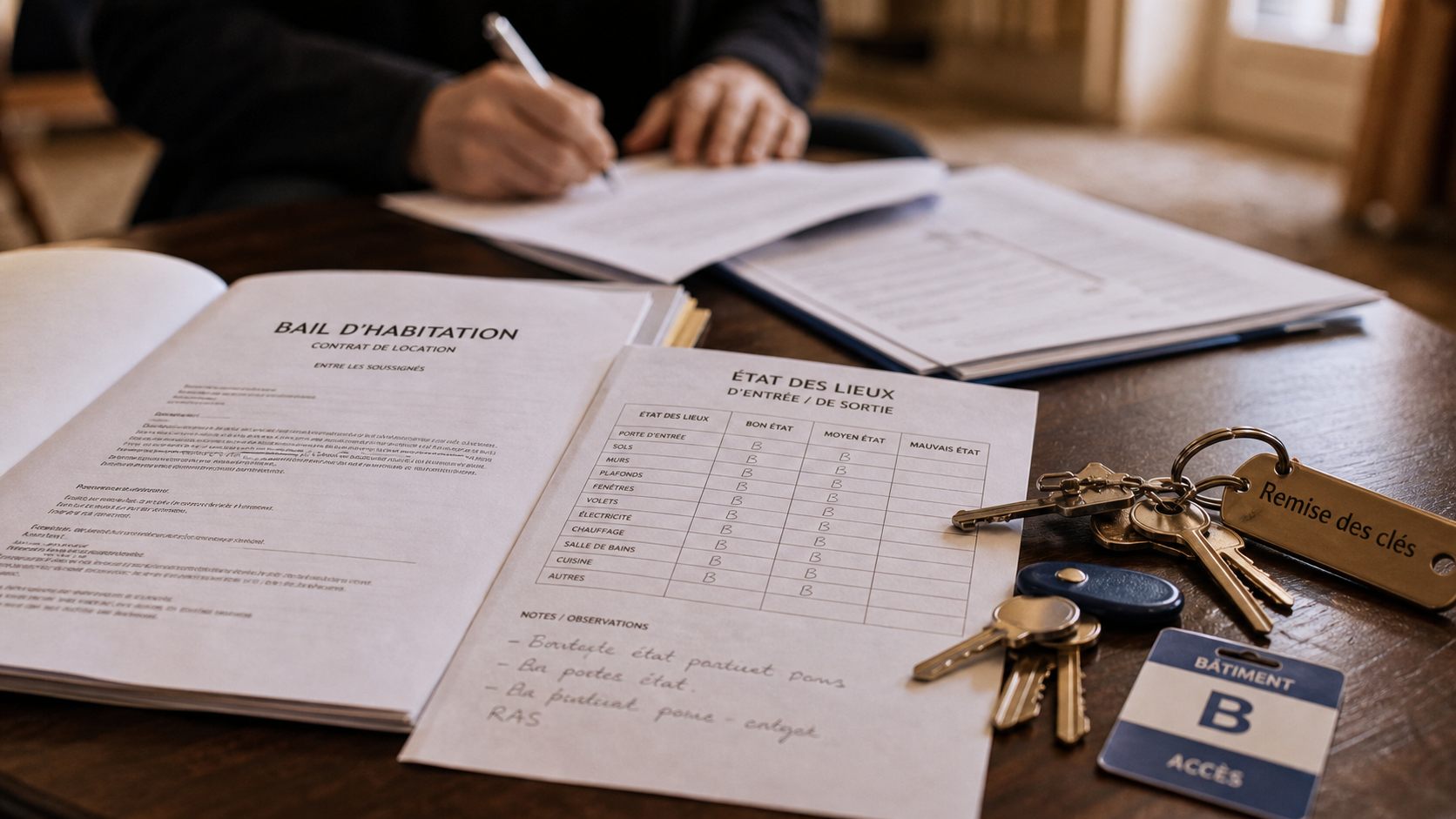 Remise des clés en location : documents et trousseau de clés pour le propriétaire