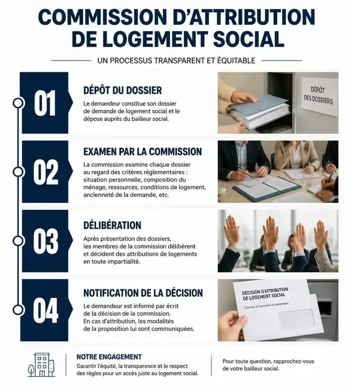 Processus de la commission d'attribution logement social