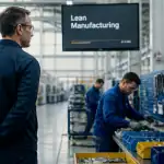 Lean manufacturing équipe appliquant 5S en usine