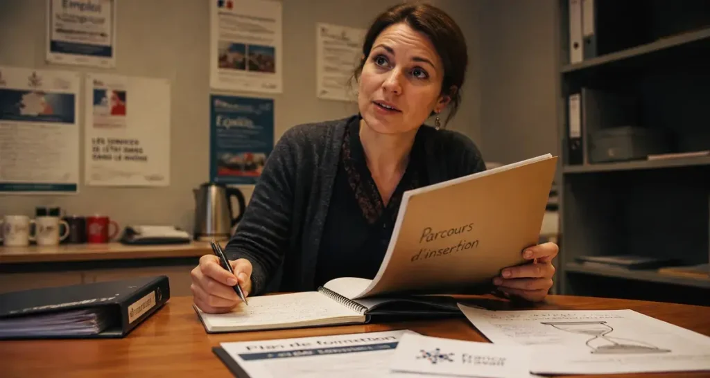 Conseillere en insertion : dossier “Parcours d’insertion” au bureau