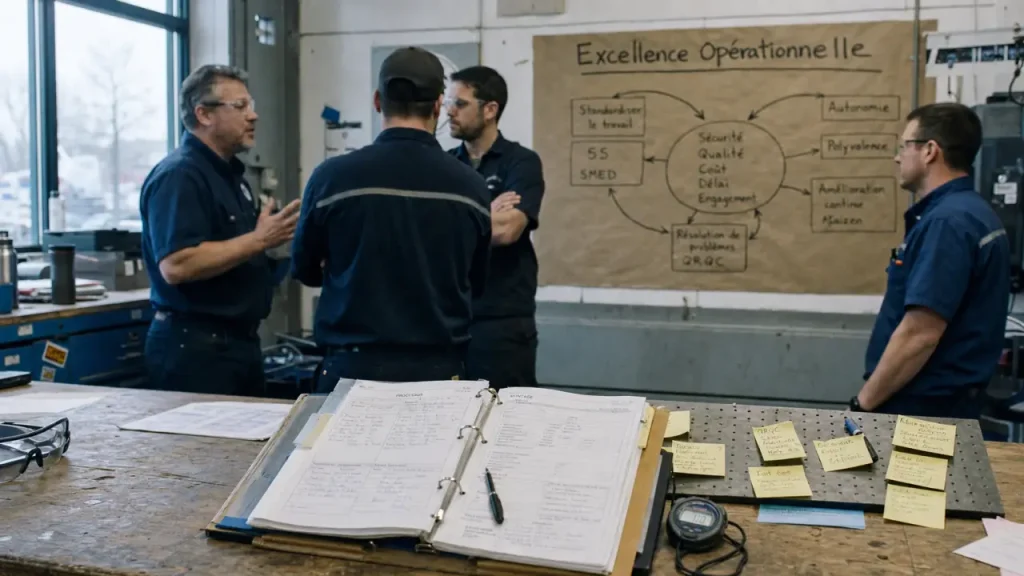 Définition excellence opérationnelle en atelier : méthodes et processus