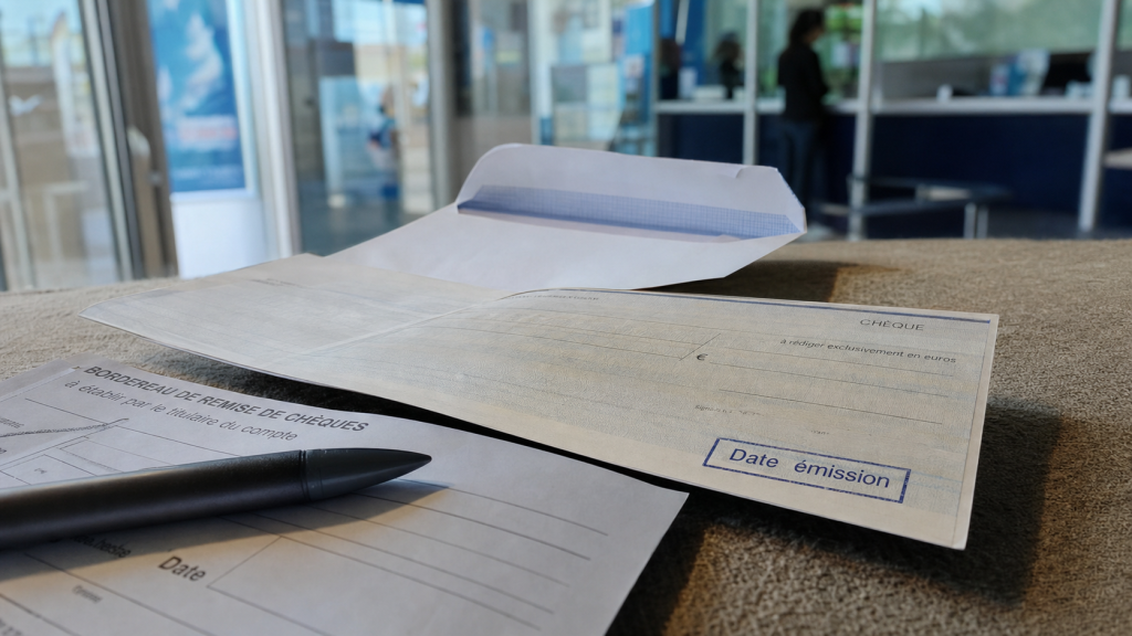 Delai pour encaissement cheque : crédit 1 à 2 jours ouvrés