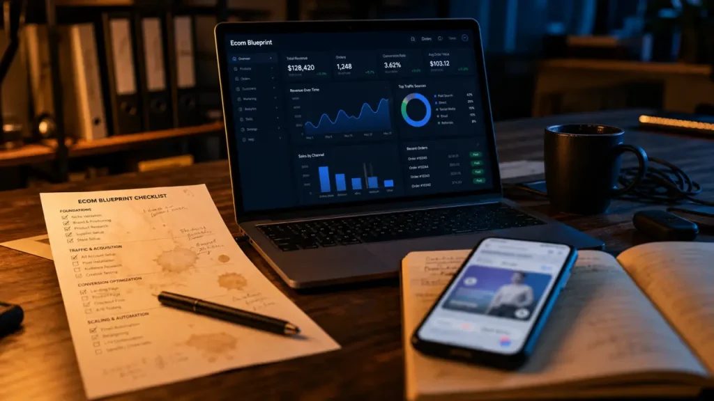 Ecom Blueprint : la méthode complète pour lancer et scaler votre boutique e-commerce