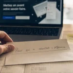 Proposition de valeur exemple sur carnet, brouillon manuscrit