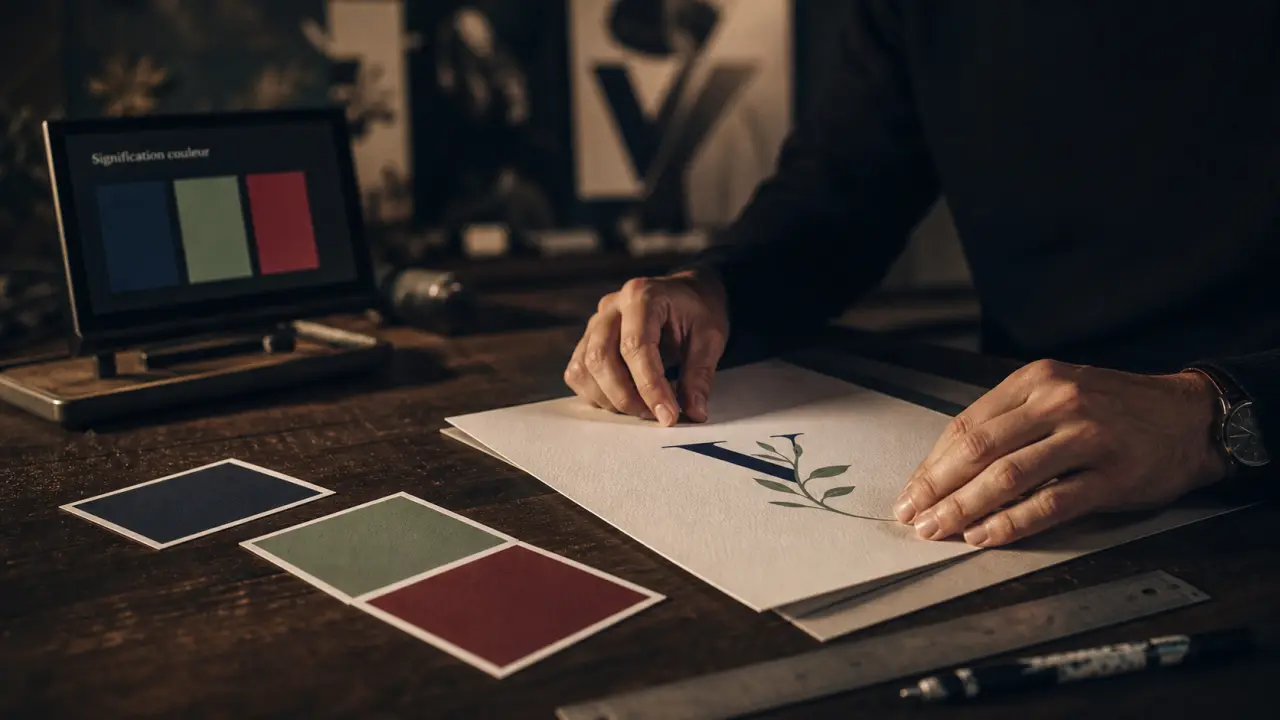 Signification couleur logo : premium, confiance, énergie